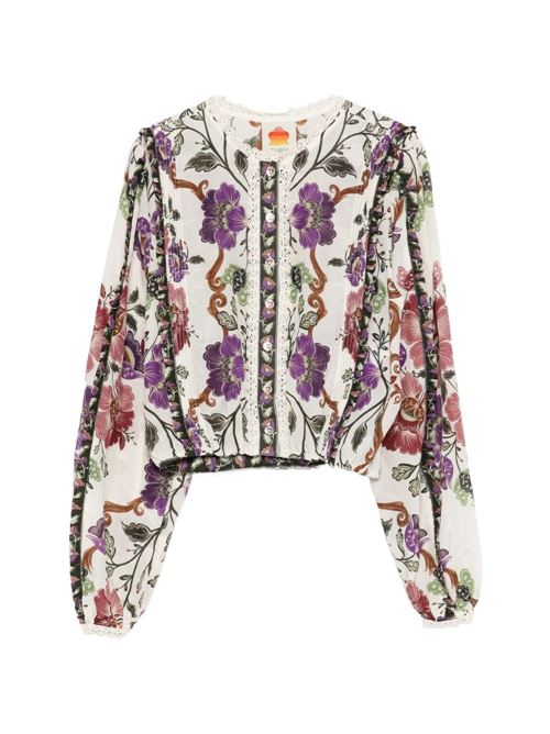 Rococo Shirt FARM RIO | 344234ROCOCOFLOWERSCREAM26091